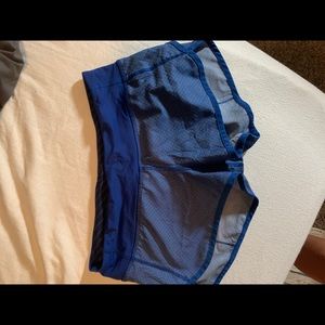 Blue lululemon running shorts